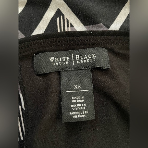 White House Black Market Black and White Patterned Dress - Picture 4 of 4